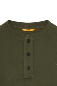 Tričko Camel Active Henley 1/1 Forest Green