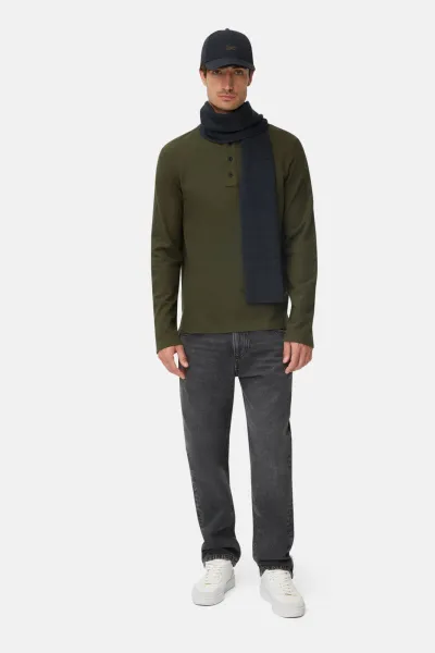 Tričko Camel Active Henley 1/1 Forest Green