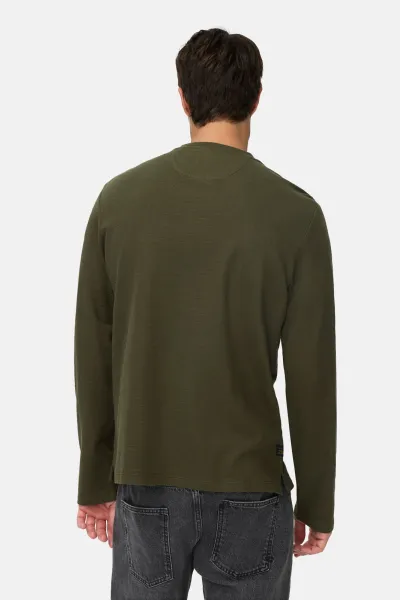 Tričko Camel Active Henley 1/1 Forest Green