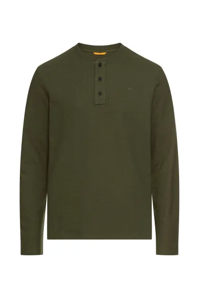 Tričko Camel Active Henley 1/1 Forest Green