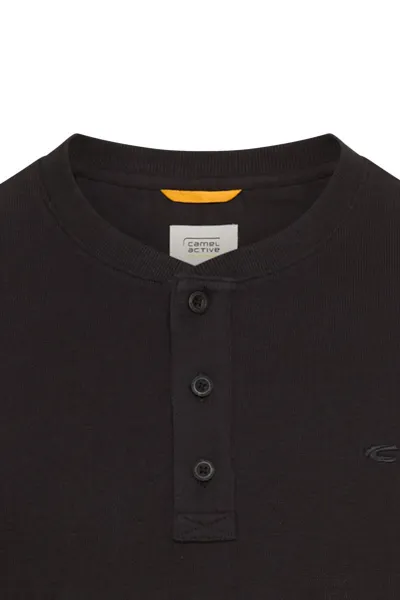 Tričko Camel Active Henley 1/1 Asphalt