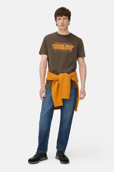 Tričko Camel Active T-Shirt 1/2 Dark Brown
