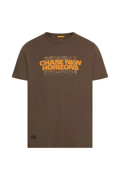 Tričko Camel Active T-Shirt 1/2 Dark Brown