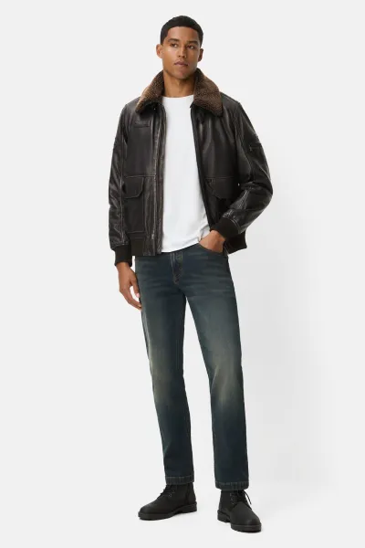 Bunda Camel Active Leather Blouson Asphalt
