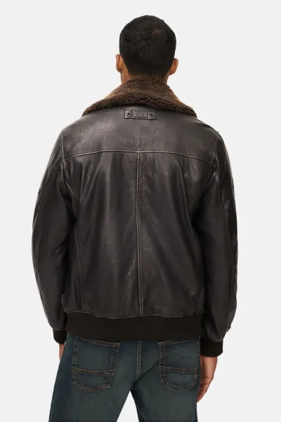 Bunda Camel Active Leather Blouson Asphalt