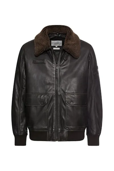 Bunda Camel Active Leather Blouson Asphalt