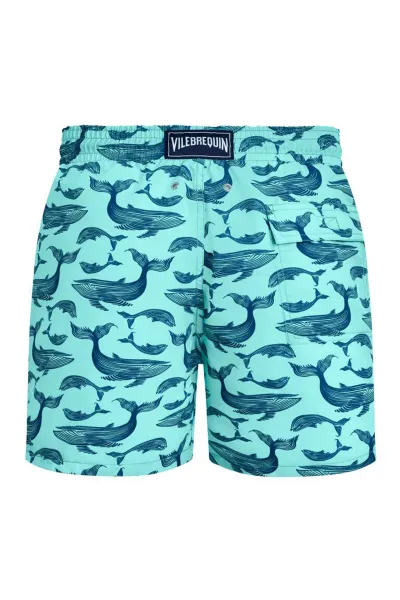 Plavky Vilebrequin Whales Celadon