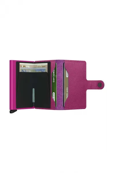 Kožená mini peňaženka Secrid Miniwallet Crisple Fuchsia