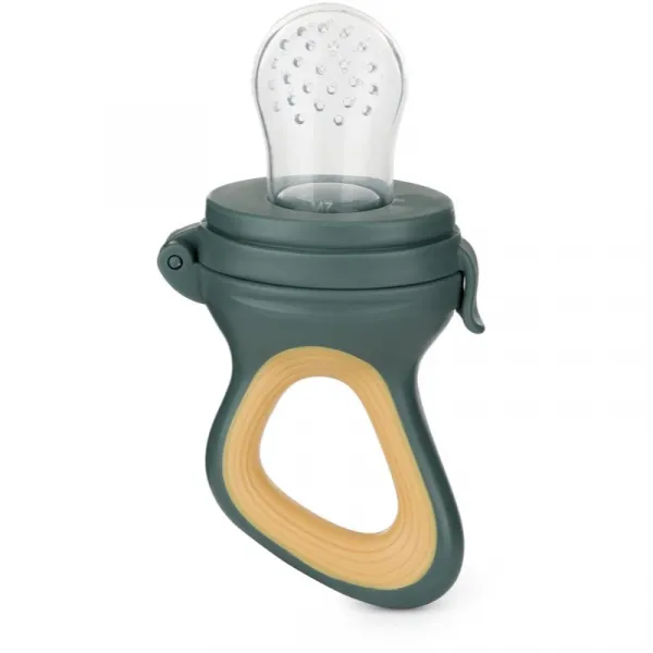 PETITE&MARS Cumlík silikónový na kŕmenie Fruzi Green&Ochre 6m+