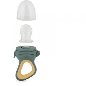 PETITE&MARS Cumlík silikónový na kŕmenie Fruzi Green&Ochre 6m+