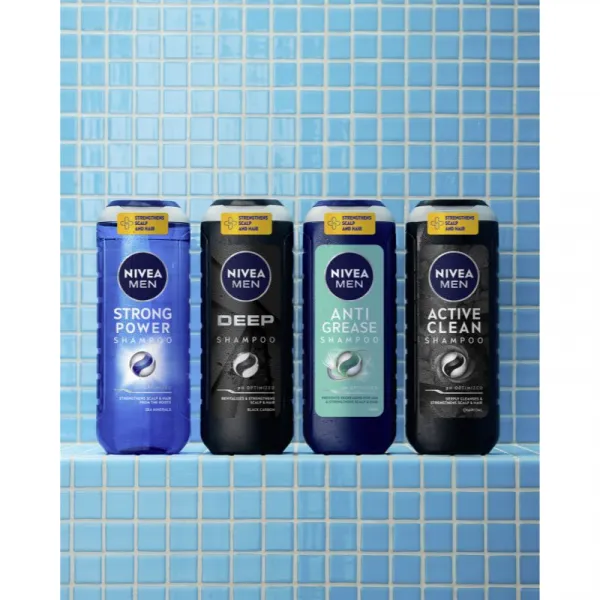 NIVEA MEN Active Clean hĺbkovo čistiaci šampón s aktívnym uhlím 500 ml