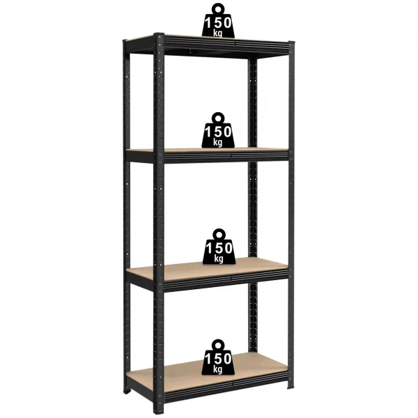 TZB Dílenský regál IRONHOLD 174x80 cm černý
