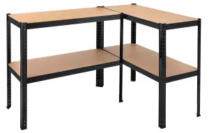 TZB Dílenský regál IRONHOLD 174x80 cm černý