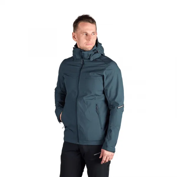 Pánska turistická softshellová bunda NORTHFINDER ANTONI-299darkdenim
