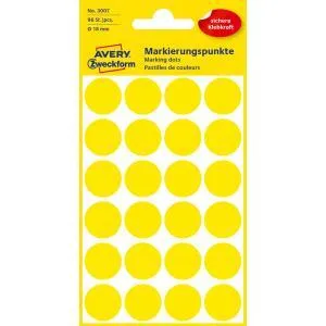 Avery Zweckform Etikety kruhové 18mm Avery žlté