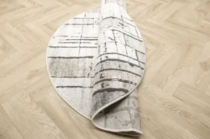 Koberec MATARA P157A svetlosivý / antracitový kruh