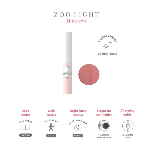 Detské svetielko Zoo light – jednorožec