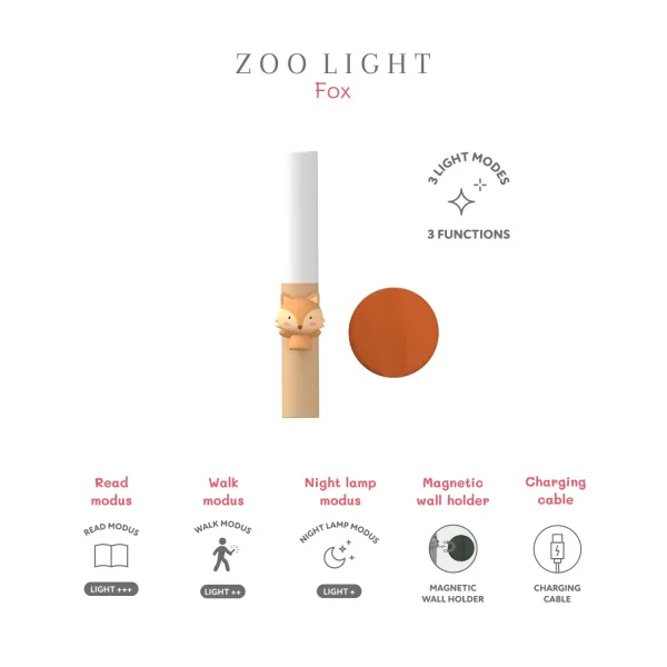 Detské svetielko Zoo light – líška