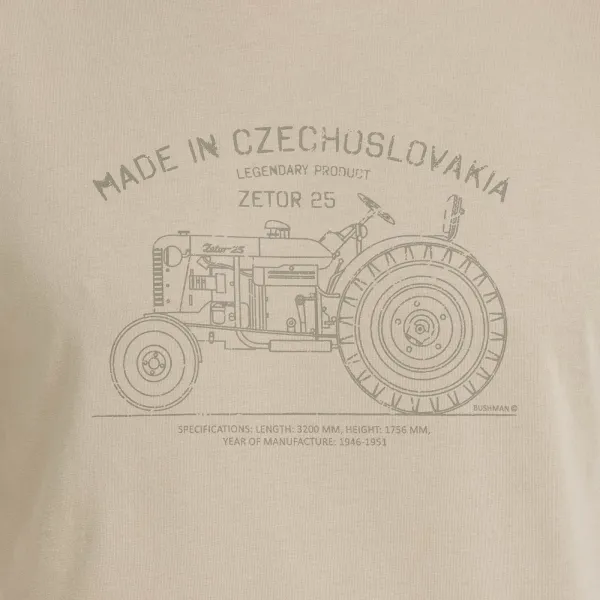 Bushman Pánske tričko Gunn, béžové M