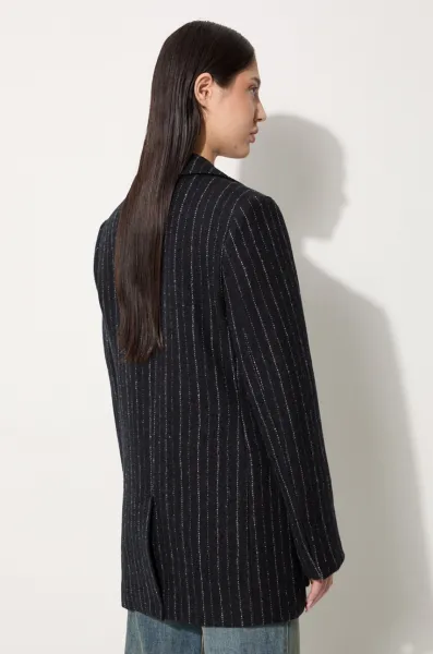 Vlnený kabát Kenzo Tennis Stripes Pea Coat