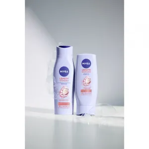 NIVEA Length Wonder posilňujúci šampón na rozstrapkané končeky vlasov 400 ml