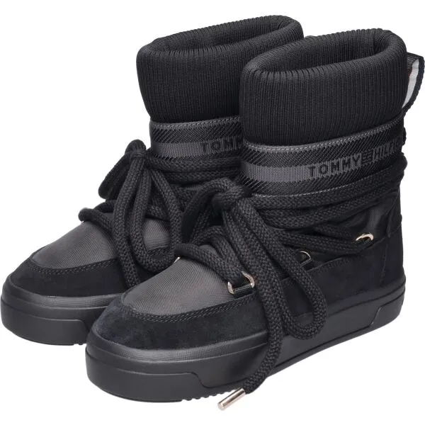 Tommy Hilfiger TOMMYTECH LOGOTAPE SNOWBOOT WARM Dámske snehule, čierna, veľkosť
