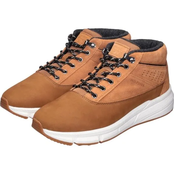 Tommy Hilfiger HILFIGER W NBK SDE HYBRID BOOT Pánska členková obuv, hnedá, veľkosť