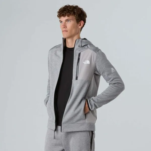 The North Face M MOUNTAIN ATHLETICS FLEECE FULL ZIP JAC Pánska flísová mikina, sivá, veľkosť