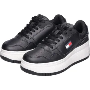 Tommy Hilfiger TJW RETRO BASKET FLATFORM Dámska vychádzková obuv, čierna, veľkosť