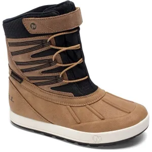 Merrell SNOW BANK 5.0 WP Detské zimné topánky, hnedá, veľkosť 33