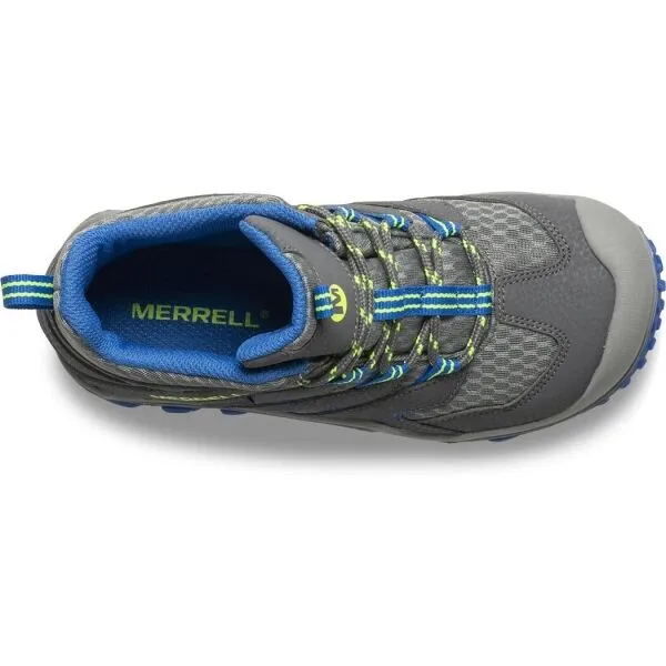 Merrell CHAMELEON 7 MID WP Detské turistické topánky, sivá, veľkosť 32