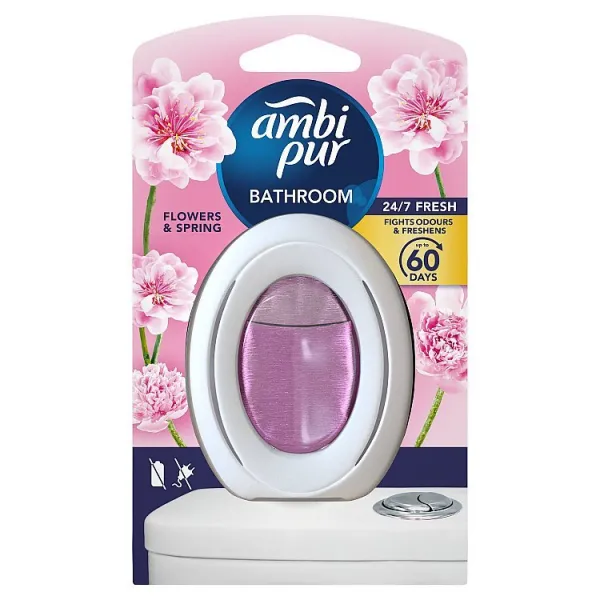 Ambi Pur Bathroom Flowers & Spring, Nepretržitý Osviežovač Vzduchu, 1 Kusov