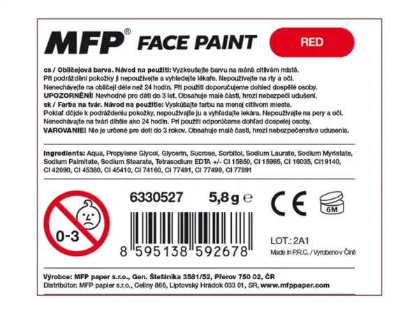 MFP 6330527 Farba na tvár červená