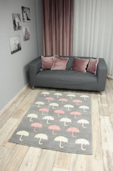 Detský koberec SLIM 9998 sivý / viacfarebný