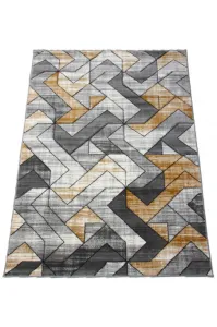 Koberec Cosmic Carving 5103 sivý / zlatý