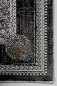 Koberec Tender 27145A VELVET čierny / svetlosivý
