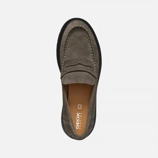 Dark grey women's moccasins Geox Spherica Ec1 - Women's