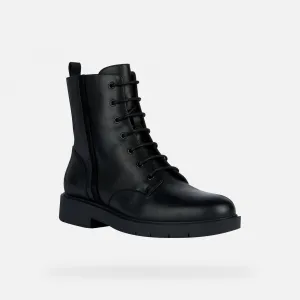 Geox Spherica Ec1 Black Women's Ankle Boots - Ladies