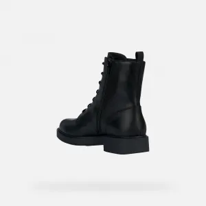 Geox Spherica Ec1 Black Women's Ankle Boots - Ladies