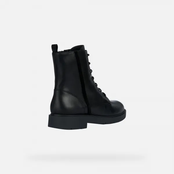 Geox Spherica Ec1 Black Women's Ankle Boots - Ladies