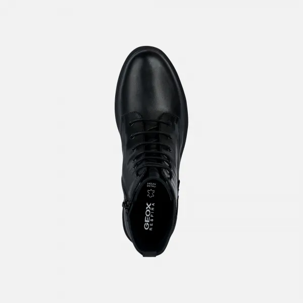 Geox Spherica Ec1 Black Women's Ankle Boots - Ladies