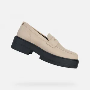 Beige women's moccasins Geox Spherica Ec7 - Women's