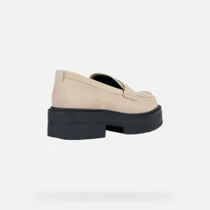 Beige women's moccasins Geox Spherica Ec7 - Women's