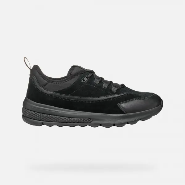 Black Men's Geox Spherica Actif Sneakers - Men's