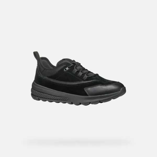 Black Men's Geox Spherica Actif Sneakers - Men's