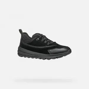 Black Men's Geox Spherica Actif Sneakers - Men's