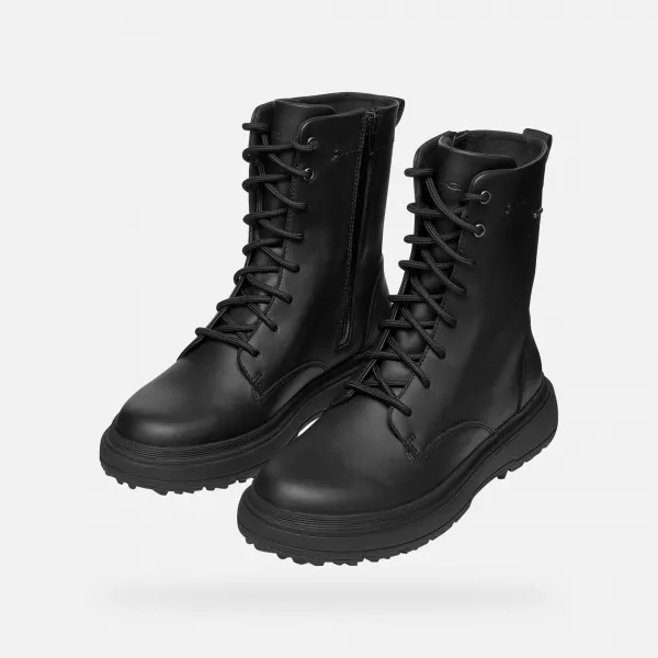 Black women's ankle boots Geox Lamidie + Grip ABX - Women's