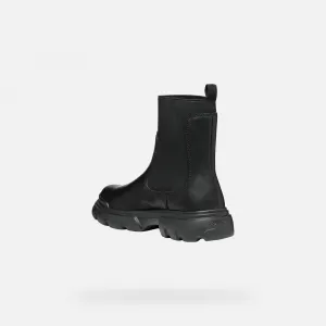 Black Girls Ankle Boots Geox Junette - Girls