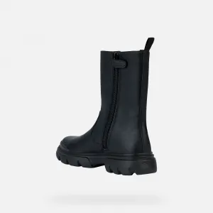 Black Girls Ankle Boots Geox Junette - Girls
