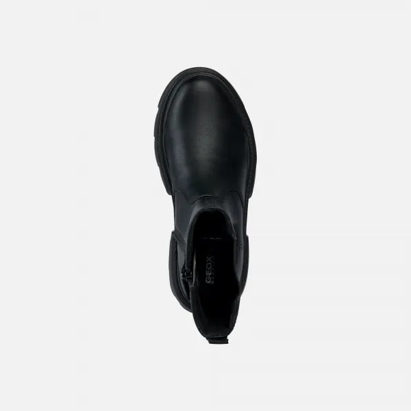 Black Girls Ankle Boots Geox Junette - Girls